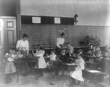 Washington, D.C. public schools, 1st Division - class studying thermometers, (1899?). Creator: Frances Benjamin Johnston.