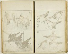 Santai gafu (Album of Drawings in Three Ways), complete in 1 vol., Japan, c. 1816. Creator: Hokusai.