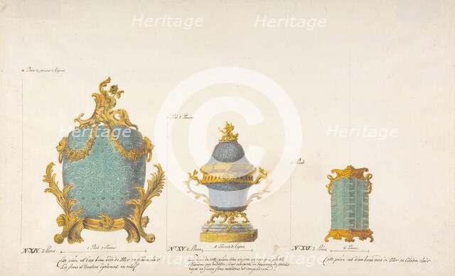 Design for Three Vases, ca. 1770-85. Creator: Anon.
