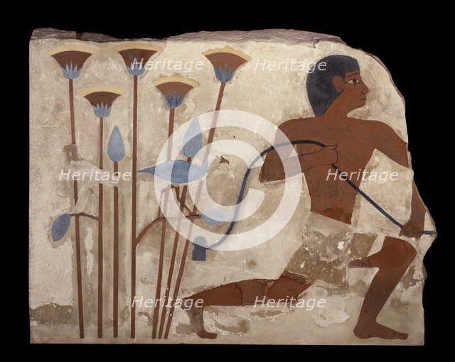 Sculptured block, IVth Dynasty, c2575-c2450BC. Artist: Unknown.