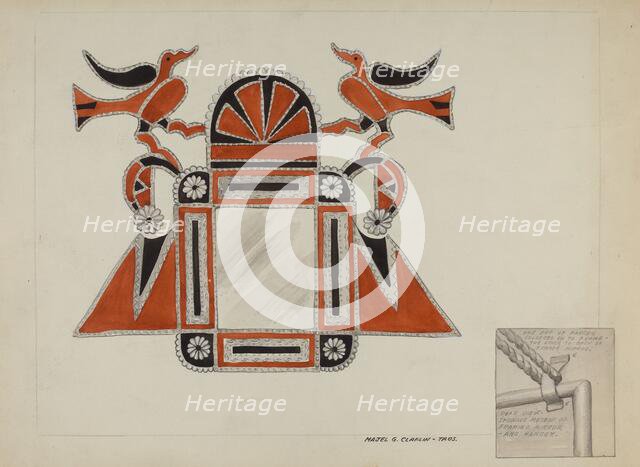 Tin Mirror Frame, c. 1937. Creator: Majel G. Claflin.