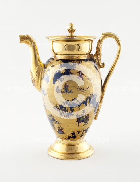 Coffee Pot, Paris, c. 1820. Creator: Denuelle Porcelain Manufactory.