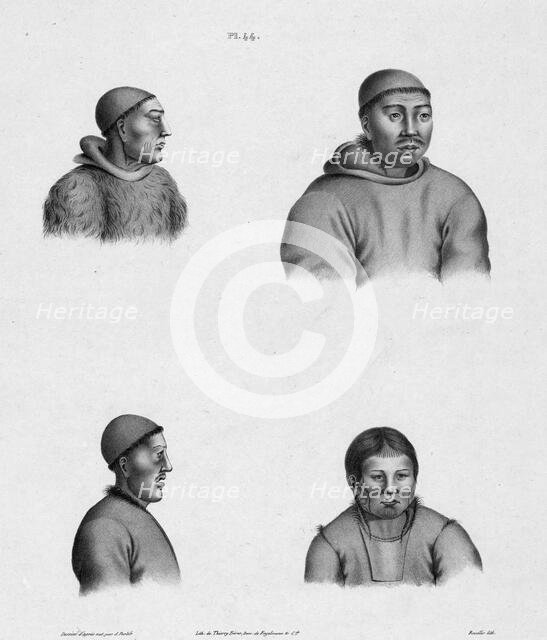 Inhabitants of the Country of the Chukchis, Northeast Coast of Asia, 19th century. Creators: Alexander Postels, Godefroy Engelmann.