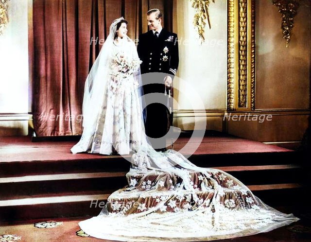 Queen Elizabeth II (b1926) and Prince Philip (b1921), 1947. Creator: Unknown.
