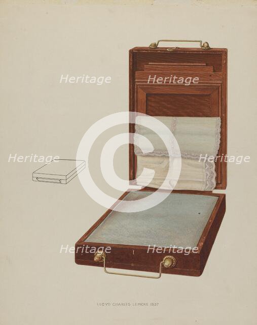 Pillow Sham Holder, 1937. Creator: Lloyd Charles Lemcke.