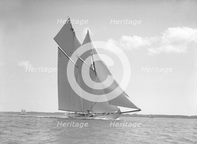 The handsome racing schooner 'Waterwitch', 1911. Creator: Kirk & Sons of Cowes.