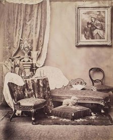 Photographic Studio Set or Drawing Room, from an album compiled by Sir John Everett Millais. Creator: Unknown.