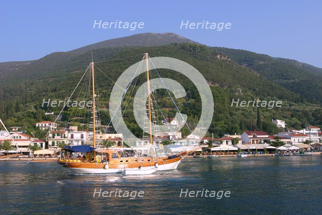 Sailing boat off Sami, Kefalonia, Greece