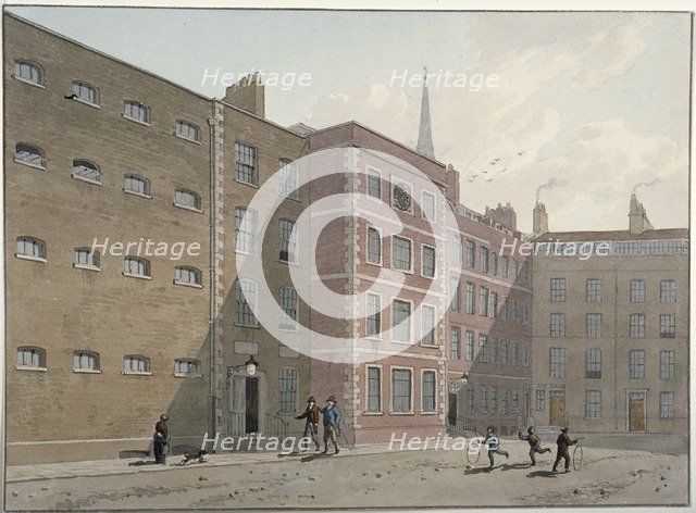 View of the quadrangle at Bridewell, City of London, 1810. Artist: George Shepherd