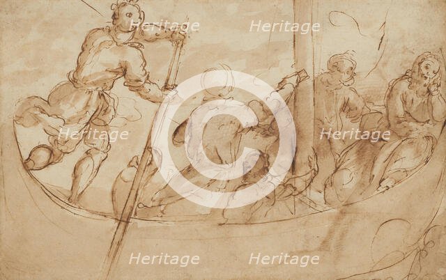 Christ And Disciples On The Sea Of Galilee, c1560s. Creator: Taddeo Zuccaro.