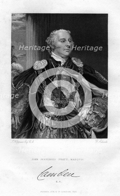 John Jeffreys Pratt, 1st Marquess of Camden, 1829.Artist: GH Adcock