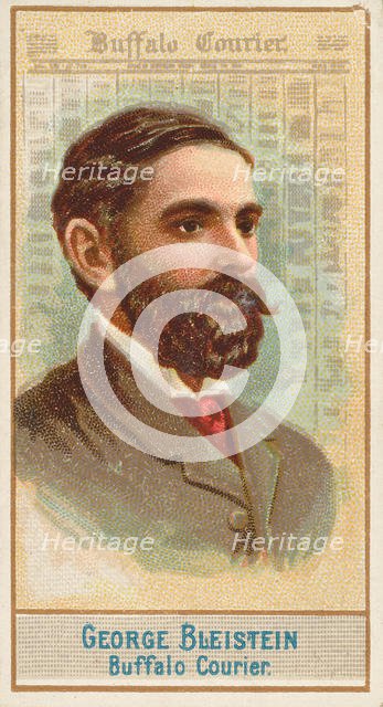George Bleistein, Buffalo Courier, from the American Editors series (N1) for Allen & Ginte..., 1887. Creator: Allen & Ginter.