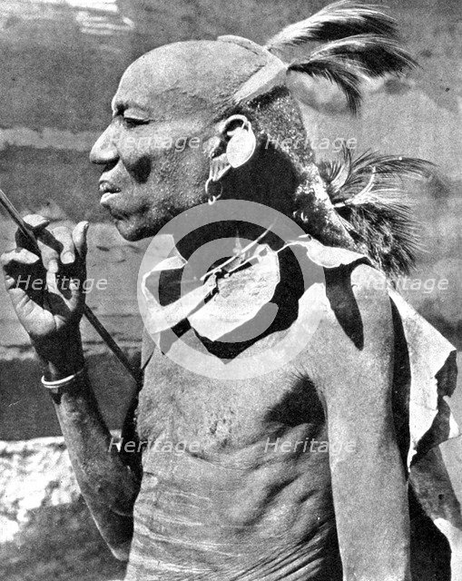A Turkana tribesman, Kenya, Africa, 1936.Artist: Wide World Photos