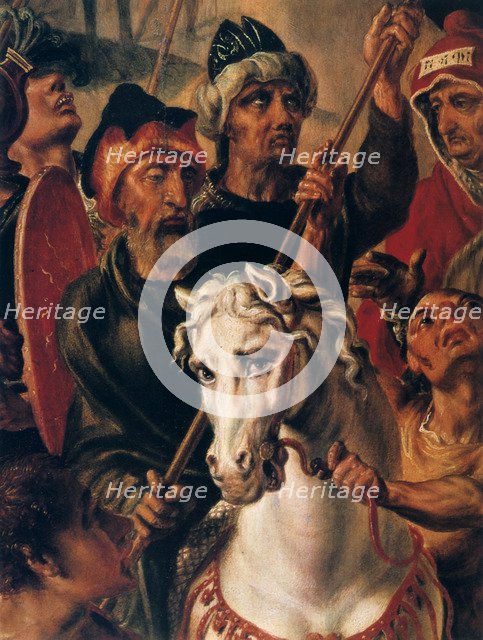 'Calvary', detail from centre panel, 1545-1550. Artist: Maerten van Heemskerck