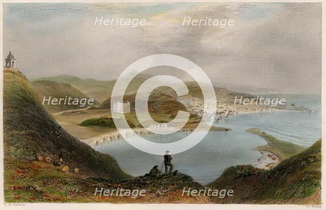 Banff, (View from East Bank of River), c1840. Creator: William Henry Bartlett.