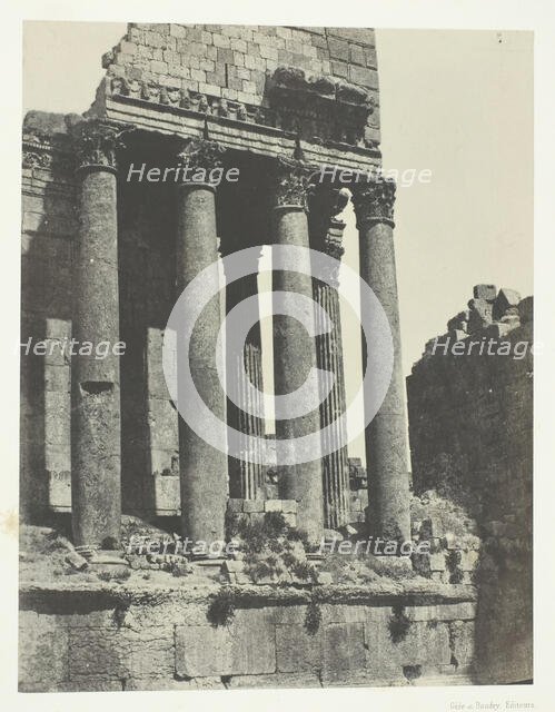 Baalbeck (Héliopolis), Temple De Jupiter, Vue Prise à L'Angle Sud-est; Syrie, 1849/51, printed 1852. Creator: Maxime du Camp.