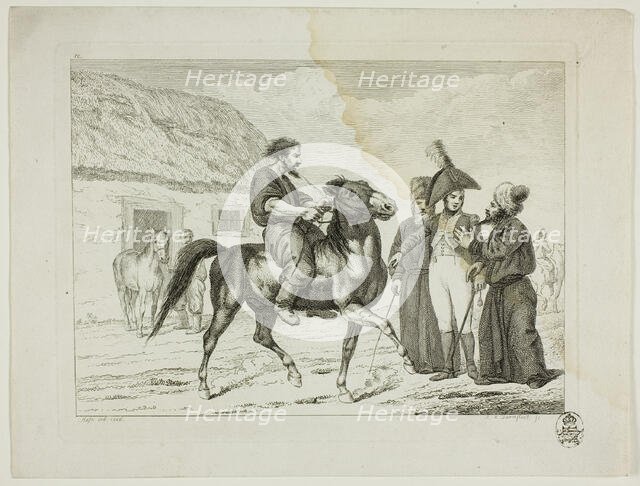 Riding School and Horses, 1806. Creator: Johann Adolph Darnstedt.