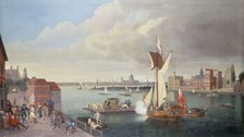 'The Thames at Horseferry', c1710. Artist: Unknown