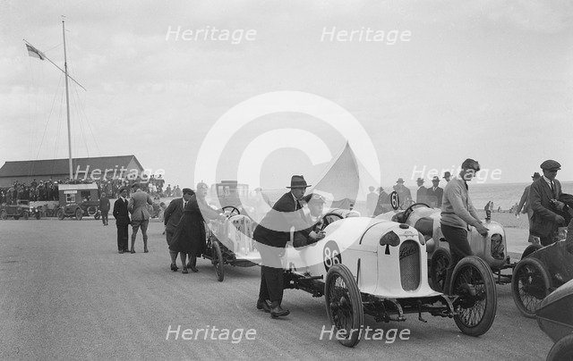 Austro-Daimler and GN Kim II of Archie Frazer-Nash, Southsea Speed Carnival, Hampshire, 1922. Artist: Bill Brunell.