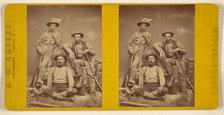 Posed portrait of three farmers, about 1870. Creator: George W Carter.