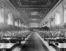 Main reading room, the New York Public Library, c.between 1910 and 1920. Creator: Unknown.