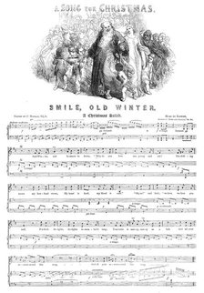 A Song for Christmas - "Smile, Old Winter", 1850. Creator: Unknown.