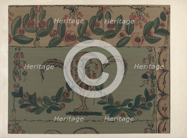 Hand Painted Wall (Detail), c. 1939. Creator: Martin Partyka.