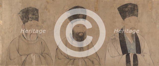 Twenty-five bust portraits of famous scholars, 16th century. Creator: Unknown.