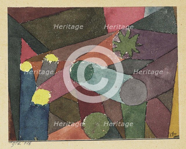 Abstract Garden Twilight, 1914. Creator: Klee, Paul (1879-1940).