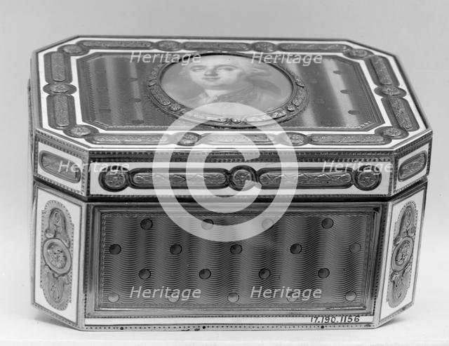 Snuffbox with portrait of Louis XVI (1754-1793), King of France, ca. 1790. Creator: Unknown.