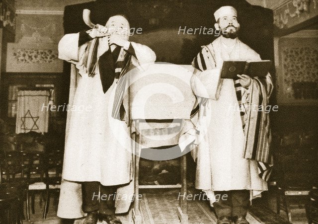 Two officials of an East End synagogue, London, 20th century. Artist: Unknown