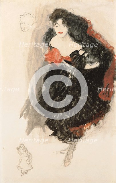 Study for Judith II, c. 1908. Artist: Klimt, Gustav (1862-1918)