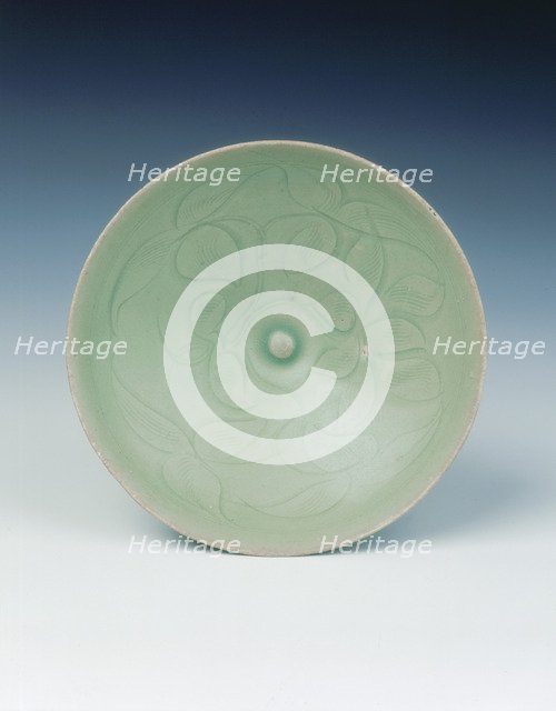 Celadon bowl with carved floral design, Northern Song dynasty, China, 12th century. Artist: Unknown