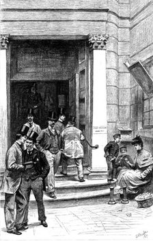 ''The London Stock Exchange - The Entrance in Chapel Court', 1891. Creator: William Lockhart Bogle.