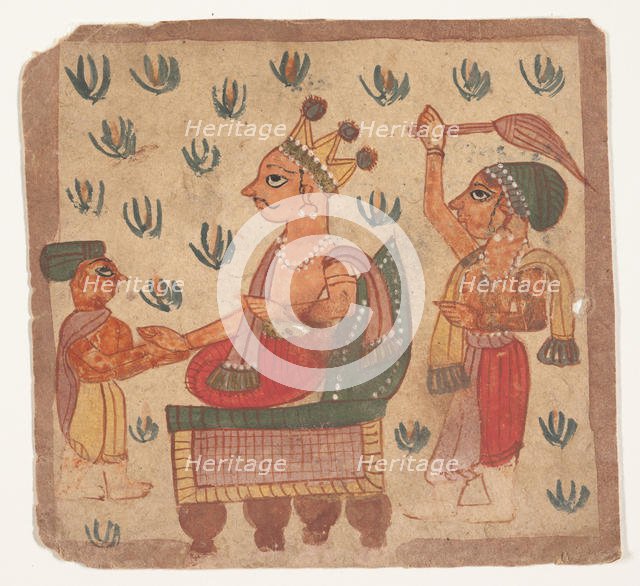 A King Seated on His Throne, 1725. Creator: Unknown.