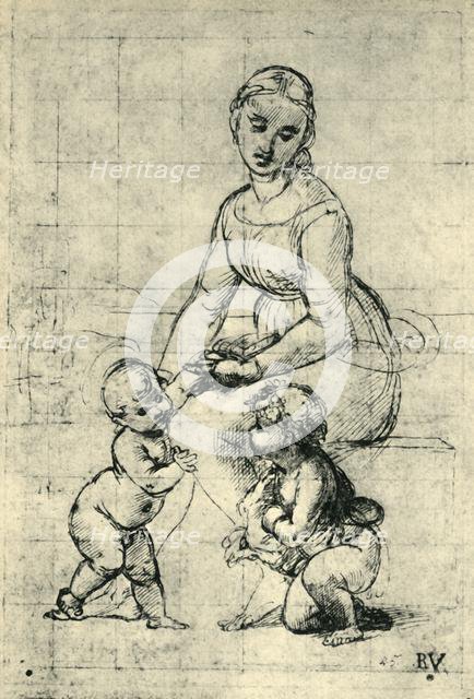 The Madonna, the Christ Child and St John, 1507, (1943). Creator: Raphael.