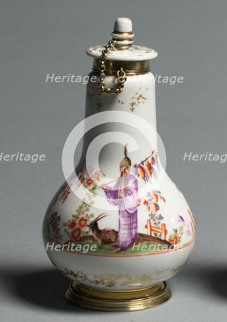 Covered Flask, c. 1720-1723. Creator: Meissen Porcelain Factory (German).