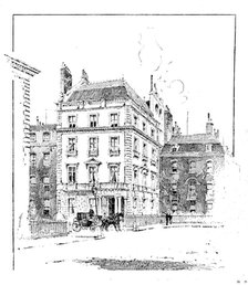 The late Lord Randolph Churchill: house where Lord Randolph Churchill died, Grosvenor Square, 1895. Creator: Unknown.