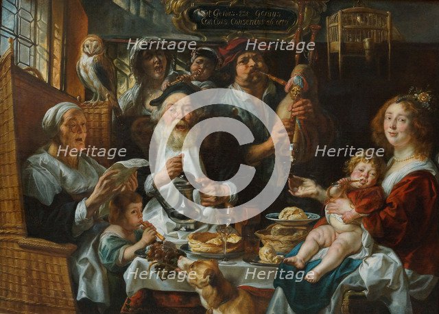 As the Old Sing, So the Young Pipe. Artist: Jordaens, Jacob (1593-1678)