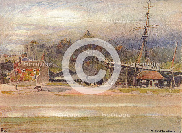 'Boatbuilder's Yard, Rye', 1910. Artist: Albert Goodwin.