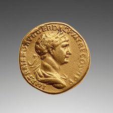 Coin (aureus) of Trajan, A.D. 98-117. Creator: Unknown.