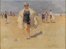 Lady on the Beach at Viareggio. Artist: Israëls, Isaac (1865-1934)