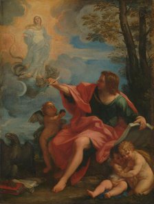 Saint John the Evangelist on Patmos, c.1680-c.1720. Creator: Circle of Carlo Maratta.