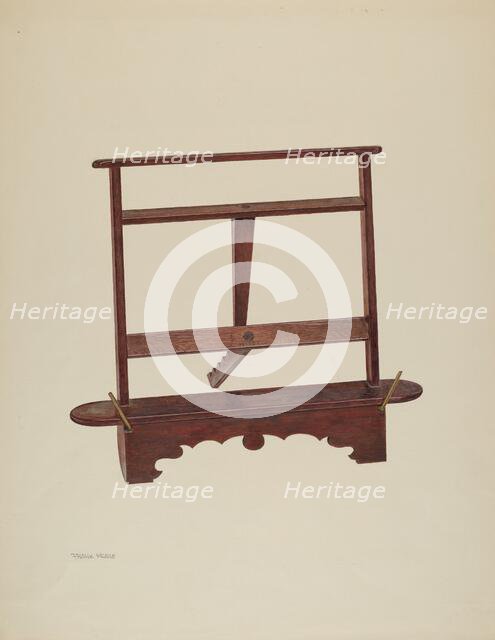 Book Rest - Mahogany, c. 1939. Creator: Frank M Keane.