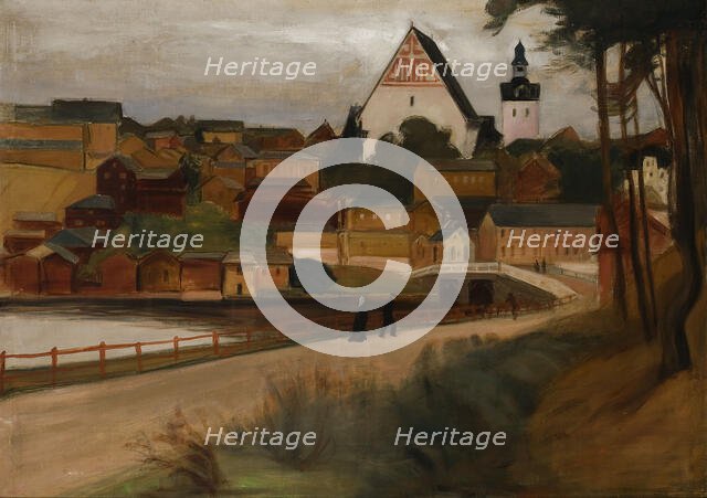 A view of Porvoo, 1899. Creator: Magnus Enckell.