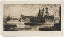 Breaking up of the Agamemnon. Creator: Francis Seymour Haden (British, 1818-1910).