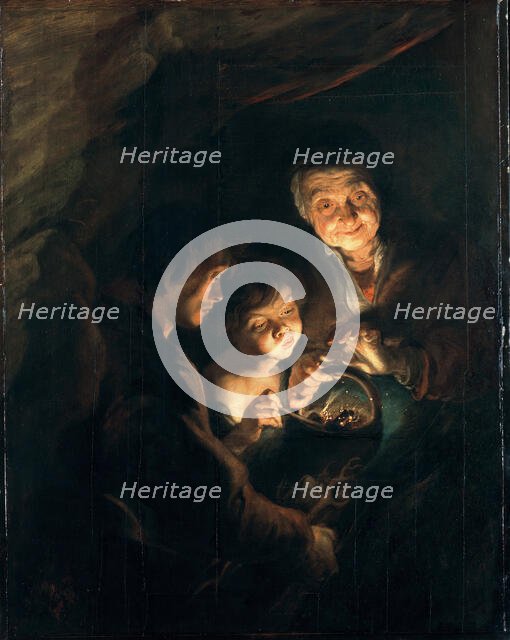 Old Woman with a Basket of Coal, c1616-1618. Creator: Rubens, Pieter Paul (1577-1640).