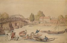 'Hampton Bridge', 1800. Artist: Thomas Rowlandson.