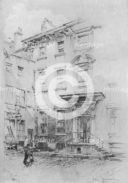 'Sir Christopher Wren's house, Love Lane', c1902, (1903). Artist: Hedley Fitton.