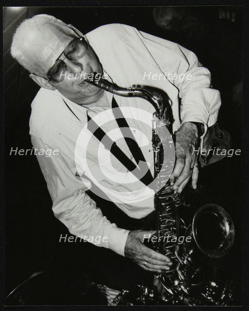 Saxophonist Don Rendell playing at The Fairway, Welwyn Garden City, Hertfordshire, 18 August 1991. Artist: Denis Williams